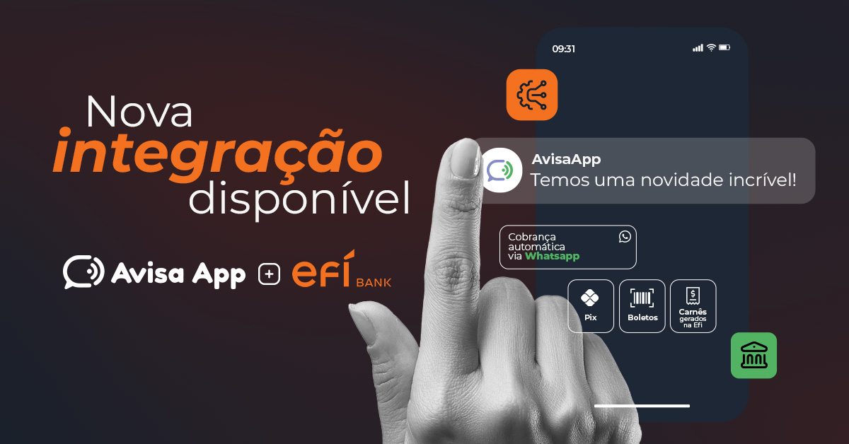 🚀 Nova integração disponível: Avisa App + @sejaefi